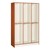72" H Three-Wide Double-Tier Lockers without Doors - Shown in cherry